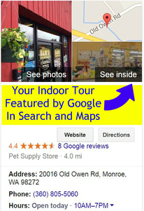 Google features NWBusiness Photography's indoor tours in Search and Maps